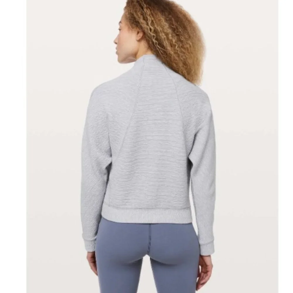 Lululemon Easy Going Jacket Heathered Silverscreen Grey | Size 4